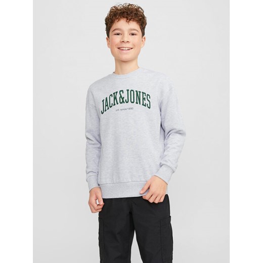 Jack&Jones Junior Bluza Josh 12249347 Biały Regular Fit ze sklepu MODIVO w kategorii Bluzy chłopięce - zdjęcie 181129250