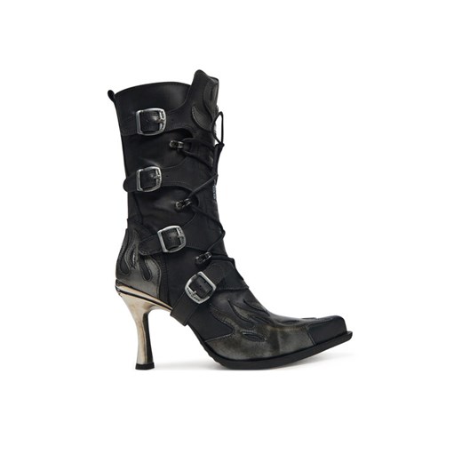 NEW ROCK Botki M-9591-S3 Czarny ze sklepu MODIVO w kategorii Botki - zdjęcie 181132300