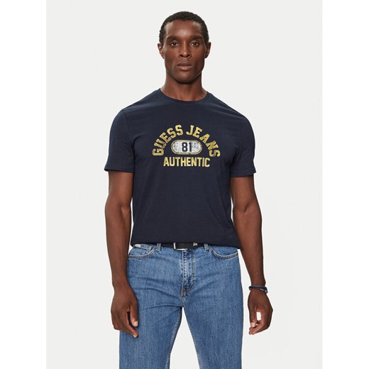 Guess T-Shirt M4BI74 K8HM0 Granatowy Slim Fit Guess XS MODIVO