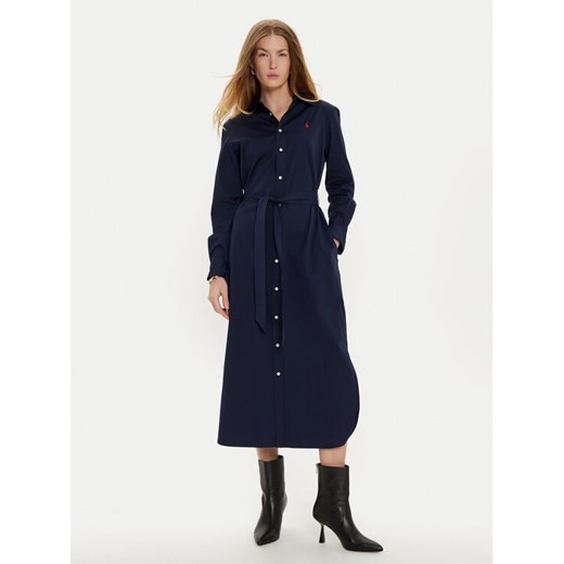 Polo Ralph Lauren Sukienka koszulowa 211944007003 Granatowy Regular Fit ze sklepu MODIVO w kategorii Sukienki - zdjęcie 181135052