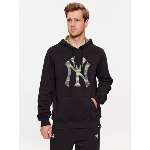 47 Brand Bluza New York Yankees BB017PMAZJR590415JK Czarny Regular Fit ze sklepu MODIVO w kategorii Bluzy męskie - zdjęcie 181136110