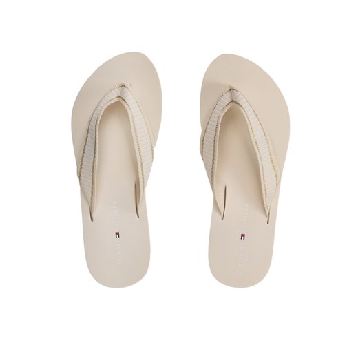 Tommy Hilfiger Japonki Th Webbing Flip Flop FW0FW07262 Beżowy ze sklepu MODIVO w kategorii Klapki damskie - zdjęcie 181136142