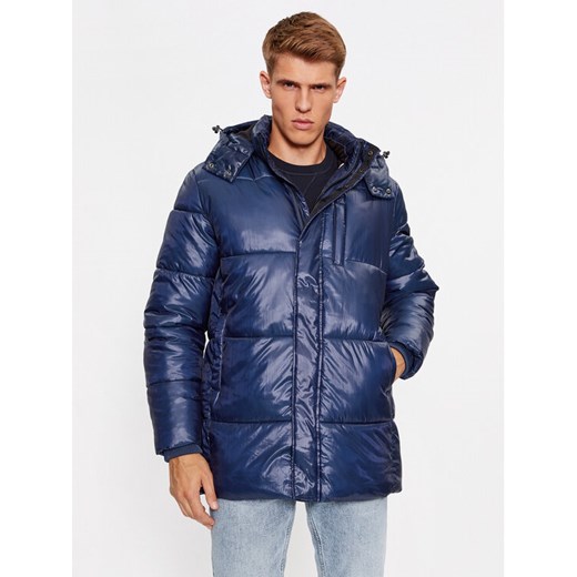 Guess Kurtka puchowa M3BL28 WFP50 Granatowy Regular Fit ze sklepu MODIVO w kategorii Kurtki męskie - zdjęcie 181138071