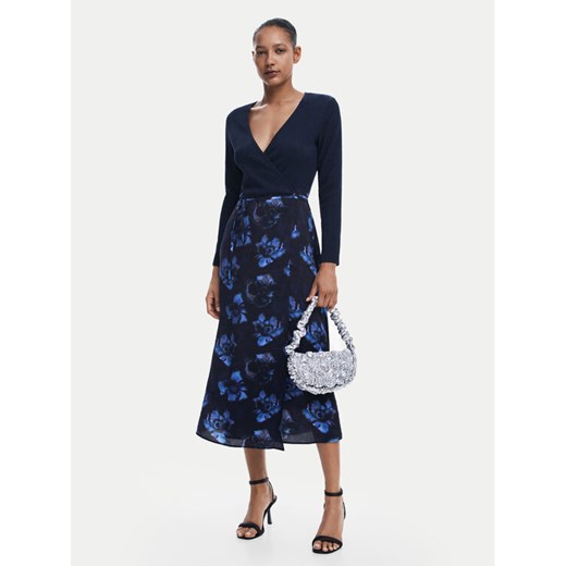 Desigual Sukienka codzienna Filadelfia 24WWVW37 Granatowy Regular Fit ze sklepu MODIVO w kategorii Sukienki - zdjęcie 181141122