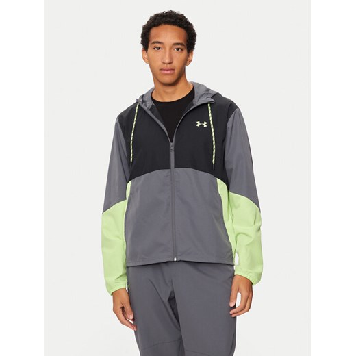 Under Armour Wiatrówka Ua Legacy Windbreaker 1382875 Szary Regular Fit ze sklepu MODIVO w kategorii Kurtki męskie - zdjęcie 181141312