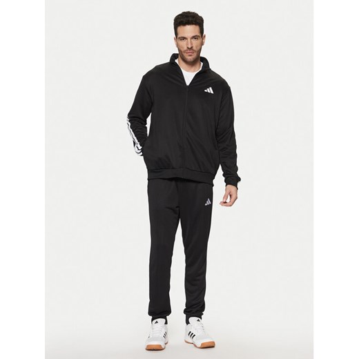 adidas Dres Sportswear Basic 3-Stripes JC5375 Czarny Regular Fit ze sklepu MODIVO w kategorii Dresy męskie - zdjęcie 181142652