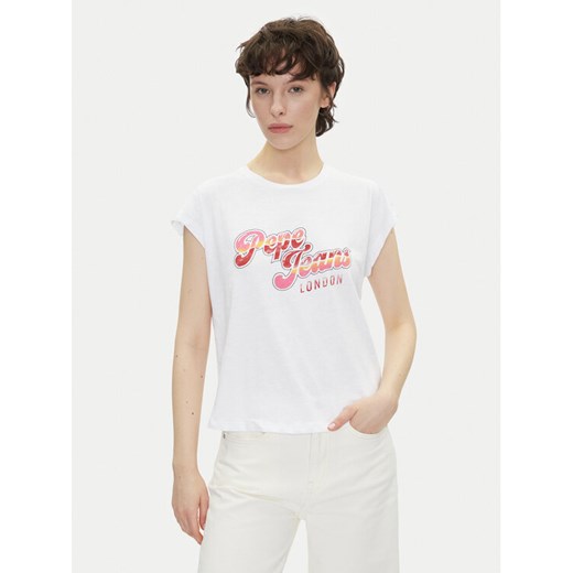 Pepe Jeans T-Shirt Rosalie PL506033 Biały Regular Fit Pepe Jeans M MODIVO