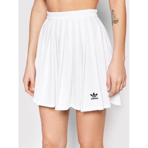 adidas Spódnica plisowana HG6305 Biały Regular Fit 42 MODIVO