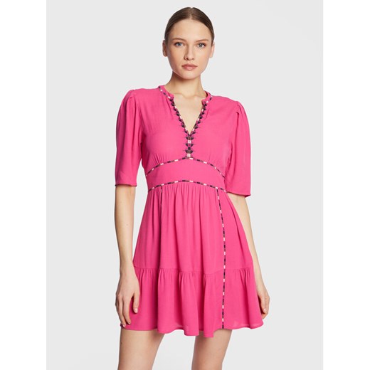 Ba&sh Sukienka codzienna Teresa 1E23TERE Różowy Regular Fit S MODIVO