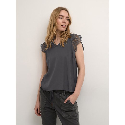 Cream Bluzka Crnola Lace 10611693 Szary Straight Fit ze sklepu MODIVO w kategorii Bluzki damskie - zdjęcie 181146490