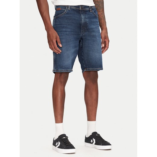 Wrangler Szorty jeansowe Texas 112362506 Granatowy Regular Fit ze sklepu MODIVO w kategorii Spodenki męskie - zdjęcie 181148654