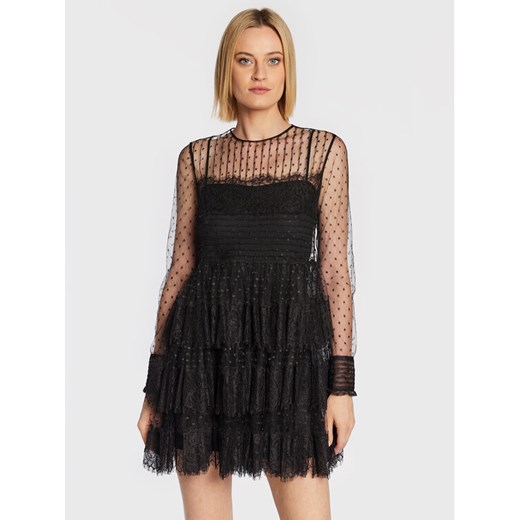 Red Valentino Sukienka koktajlowa 1R3VA22D6KW Czarny Regular Fit Red Valentino 42 MODIVO