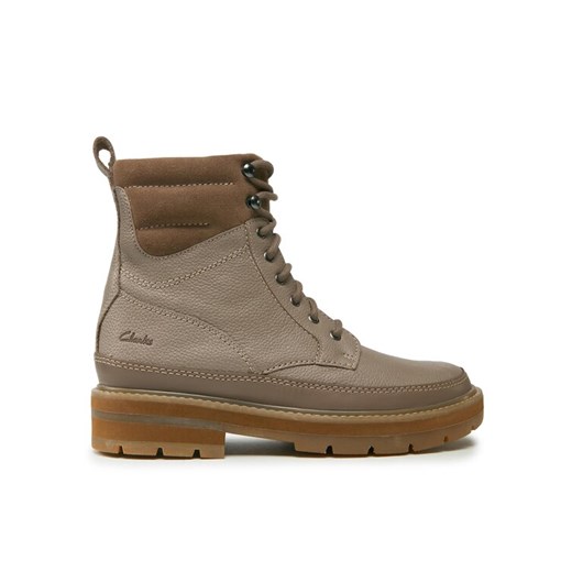 Clarks Trapery PragueStyle K. 261749026 Brązowy ze sklepu MODIVO w kategorii Buty zimowe dziecięce - zdjęcie 181150374