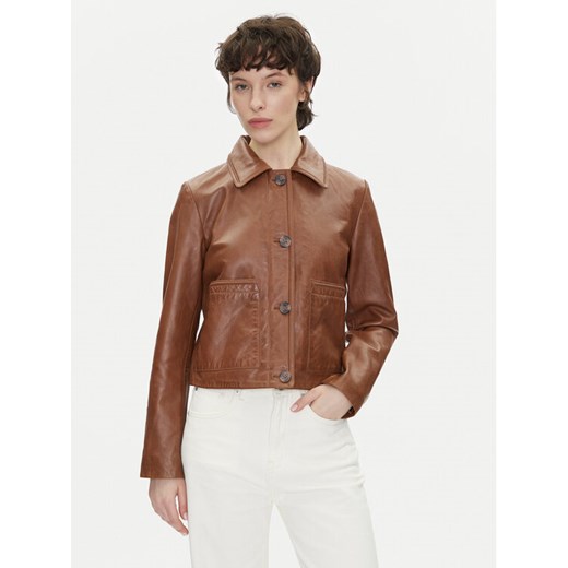 Pepe Jeans Kurtka skórzana Hillary PL402542 Brązowy Regular Fit Pepe Jeans XL MODIVO