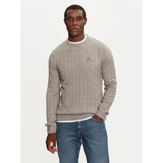 Brave Soul Sweter MK-162ALLIANCE Szary Regular Fit ze sklepu MODIVO w kategorii Swetry męskie - zdjęcie 181152451