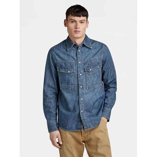 G-Star Raw Koszula jeansowa Dakota D23006-D539 Niebieski Regular Fit ze sklepu MODIVO w kategorii Koszule męskie - zdjęcie 181155481