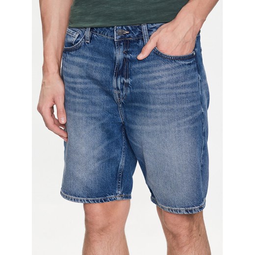 Guess Szorty jeansowe Angels M3GD03 D4T9G Granatowy Slim Fit ze sklepu MODIVO w kategorii Spodenki męskie - zdjęcie 181162644