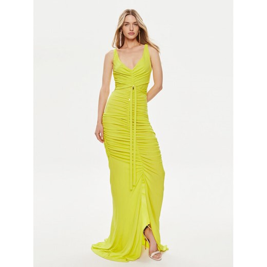 Elisabetta Franchi Sukienka wieczorowa AB-590-42E2-V780 Zielony Slim Fit ze sklepu MODIVO w kategorii Sukienki - zdjęcie 181163781