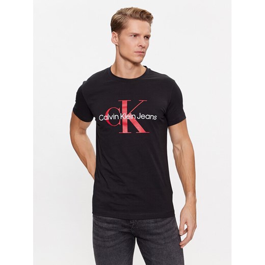 Calvin Klein Jeans T-Shirt J30J320935 Czarny Slim Fit ze sklepu MODIVO w kategorii T-shirty męskie - zdjęcie 181164213