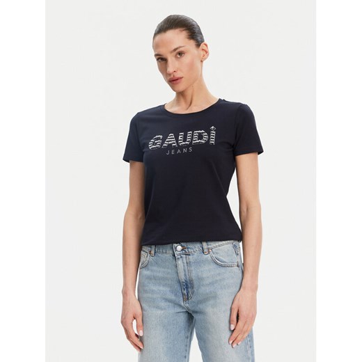 Gaudi T-Shirt 511BD64021 Granatowy Regular Fit ze sklepu MODIVO w kategorii Bluzki damskie - zdjęcie 181165833