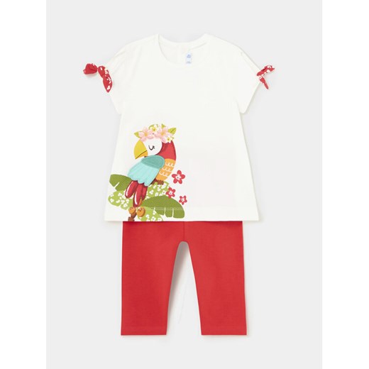Mayoral Komplet t-shirt i legginsy 1738 Czerwony Regular Fit ze sklepu MODIVO w kategorii Komplety niemowlęce - zdjęcie 181167571