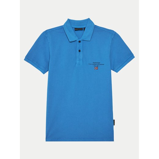 Napapijri Polo Elbas 5 NP0A4G4NB2W1 S Niebieski Regular Fit ze sklepu MODIVO w kategorii T-shirty chłopięce - zdjęcie 181167741