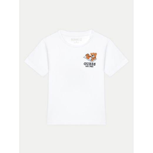 Guess T-Shirt N5GI08 K8HM4 Biały Regular Fit ze sklepu MODIVO w kategorii Bluzki dziewczęce - zdjęcie 181169891