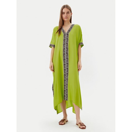 LOLA CASADEMUNT Tunika LS2516055 Zielony Relaxed Fit ze sklepu MODIVO w kategorii Odzież plażowa - zdjęcie 181170823