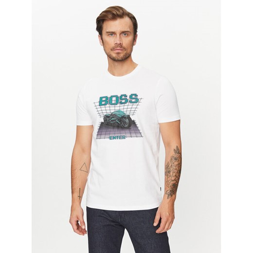Boss T-Shirt Teenter 50503551 Biały Regular Fit ze sklepu MODIVO w kategorii T-shirty męskie - zdjęcie 181174481