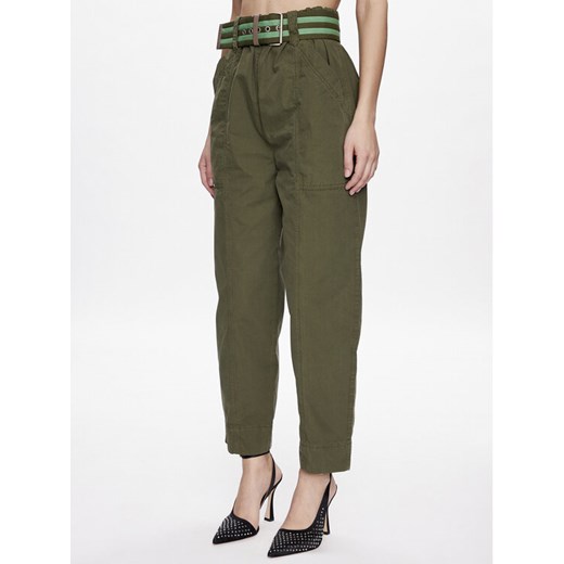 Pinko Spodnie materiałowe Rigore 100685 A0I4 Zielony Relaxed Fit Pinko 42 MODIVO