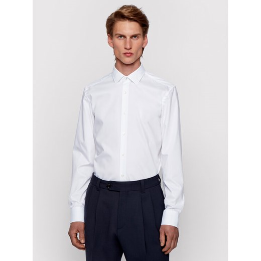 Boss Koszula Jesse 50451092 Biały Slim Fit ze sklepu MODIVO w kategorii Koszule męskie - zdjęcie 181175852