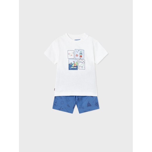 Mayoral Komplet t-shirt i spodenki 1647 Kolorowy Regular Fit ze sklepu MODIVO w kategorii Komplety niemowlęce - zdjęcie 181180782