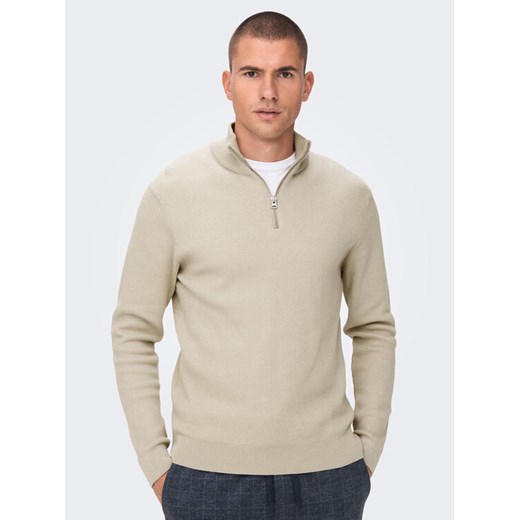 Only & Sons Sweter 22023210 Beżowy Regular Fit ze sklepu MODIVO w kategorii Swetry męskie - zdjęcie 181182173