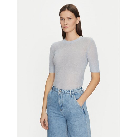 BOSS Sweter 50530718 Błękitny Slim Fit ze sklepu MODIVO w kategorii Swetry damskie - zdjęcie 181183013