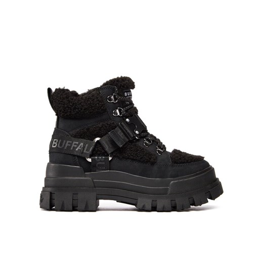 Buffalo Trapery Aspha Com Mid Warm 1622328 Czarny ze sklepu MODIVO w kategorii Workery damskie - zdjęcie 181183903
