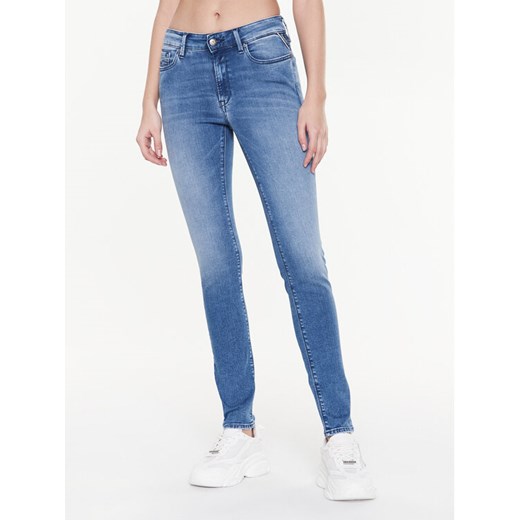Replay Jeansy WHW689.000.93A Niebieski Skinny Fit ze sklepu MODIVO w kategorii Jeansy damskie - zdjęcie 181184052