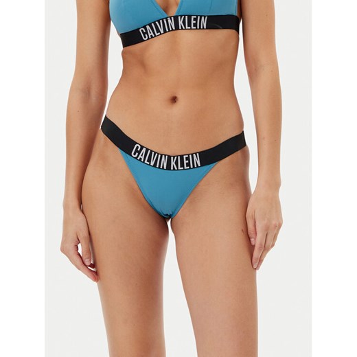 Calvin Klein Swimwear Dół od bikini KW0KW02857 Niebieski ze sklepu MODIVO w kategorii Stroje kąpielowe - zdjęcie 181184983