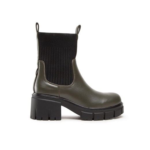 DeeZee Botki ZAL90101-1 Khaki ze sklepu MODIVO w kategorii Botki - zdjęcie 181185631