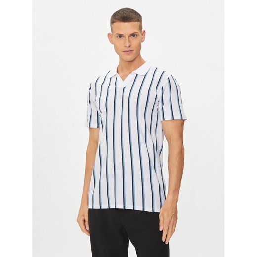 Lindbergh Polo 30-404259 Biały Slim Fit ze sklepu MODIVO w kategorii T-shirty męskie - zdjęcie 181185720