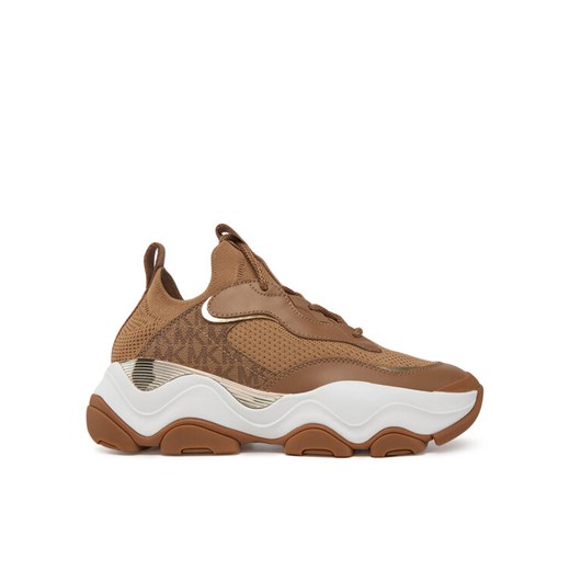 Michael Kors Sneakersy Atlas Knit 43R5ATFS2L Brązowy ze sklepu MODIVO w kategorii Buty sportowe damskie - zdjęcie 181186253