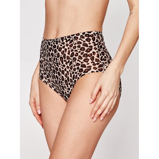 Chantelle Figi klasyczne z wysokim stanem Softstretch C11D70 Brązowy ze sklepu MODIVO w kategorii Majtki damskie - zdjęcie 181187823