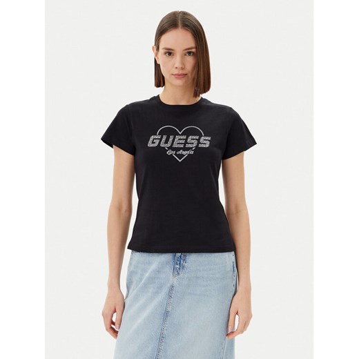 Guess T-Shirt V5GI10 K9RM1 Czarny Regular Fit ze sklepu MODIVO w kategorii Bluzki damskie - zdjęcie 181188060
