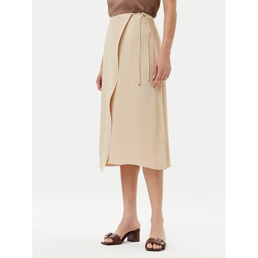 BOSS Spódnica midi Vamarni 50538116 Beżowy Regular Fit ze sklepu MODIVO w kategorii Spódnice - zdjęcie 181188711