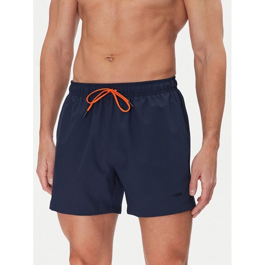 BOSS Szorty kąpielowe Tio 50491601 Granatowy Regular Fit ze sklepu MODIVO w kategorii Kąpielówki - zdjęcie 181189202