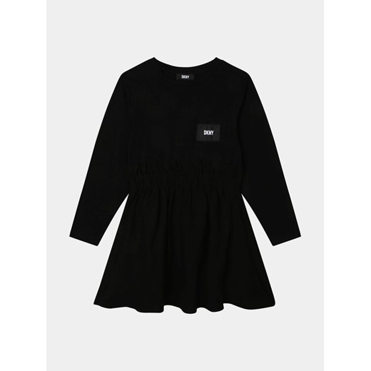 DKNY Sukienka codzienna D32895 D Czarny Regular Fit ze sklepu MODIVO w kategorii Sukienki dziewczęce - zdjęcie 181189652