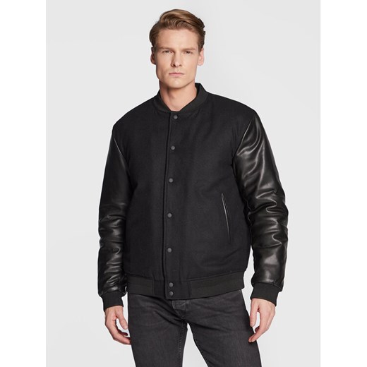 Sisley Kurtka bomber 28GCSN012 Czarny Regular Fit ze sklepu MODIVO w kategorii Kurtki męskie - zdjęcie 181195120