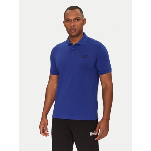 EA7 Emporio Armani Polo 8NPF14 PJVQZ UA031 Niebieski Regular Fit ze sklepu MODIVO w kategorii T-shirty męskie - zdjęcie 181196194