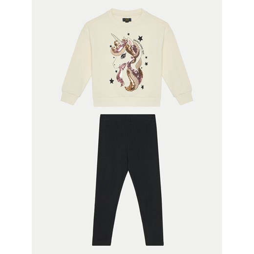 OVS Komplet bluza i legginsy 2135616 Écru Regular Fit ze sklepu MODIVO w kategorii Komplety dziewczęce - zdjęcie 181197184