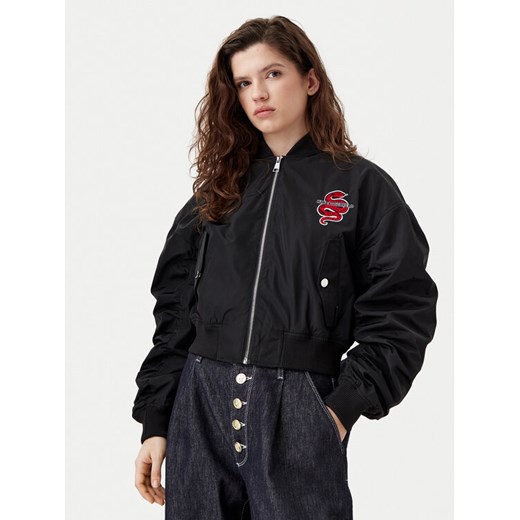 KARL LAGERFELD Kurtka bomber A1W14039 Czarny Regular Fit Karl Lagerfeld 46 MODIVO