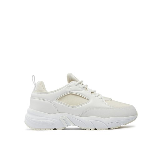 Calvin Klein Jeans Sneakersy Retro Tennis Low Lace Mix Mg Mtr YW0YW01497 Écru ze sklepu MODIVO w kategorii Buty sportowe damskie - zdjęcie 181199323